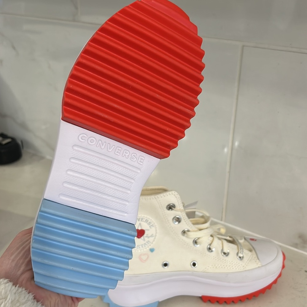 CONVERSE CHUCK TAYLOR RARE   Run Star Hike Platform Y2K HEART sneakers. - Picture 7 of 15